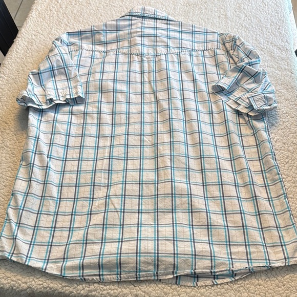 Roper Blue and White Casual Snap Button Down Shirt - Picture 6 of 7